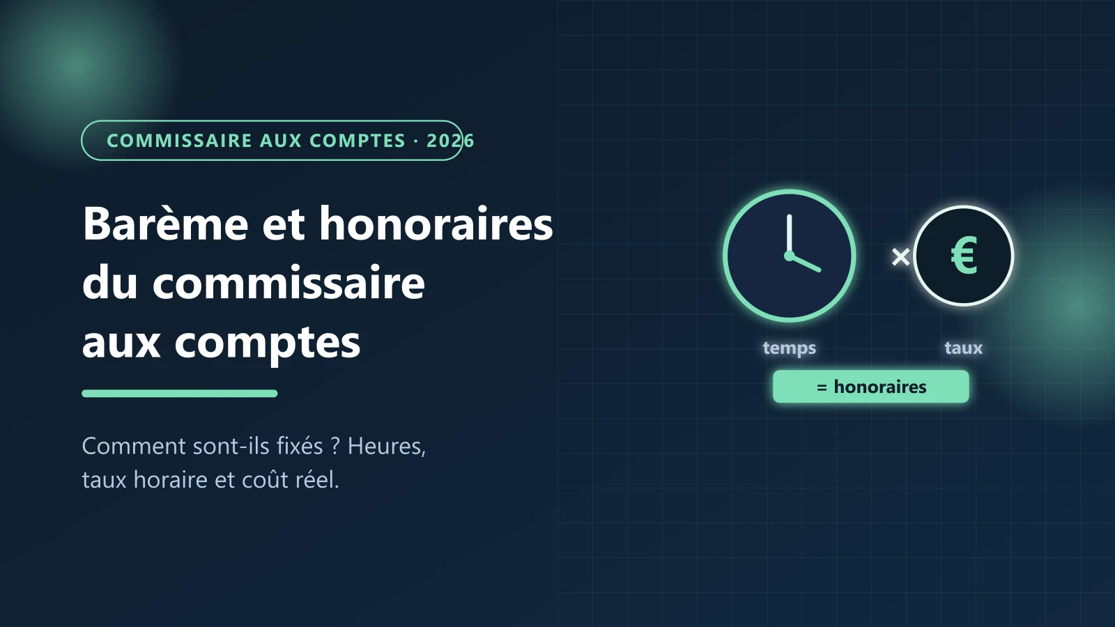 Barème et honoraires du commissaire aux comptes 2026 — Le Guichet des Formalités