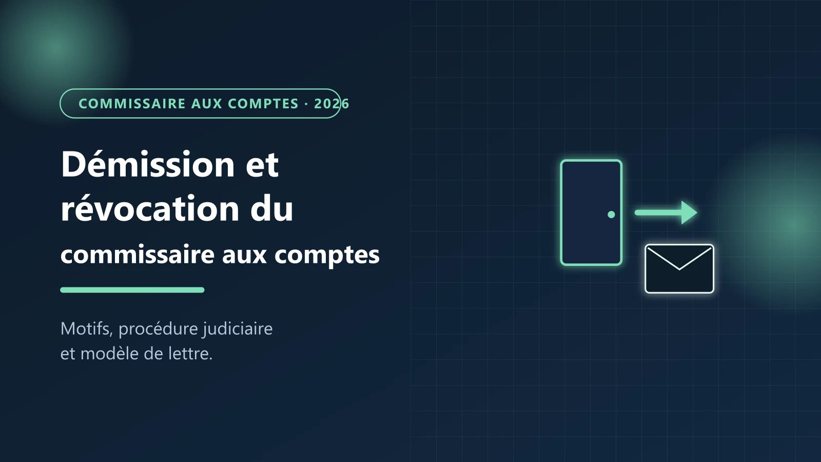 Démission et révocation du commissaire aux comptes — Le Guichet des Formalités